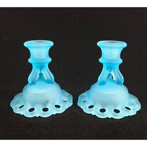 Vintage 1960s Westmorland Doric Lace candlesticks